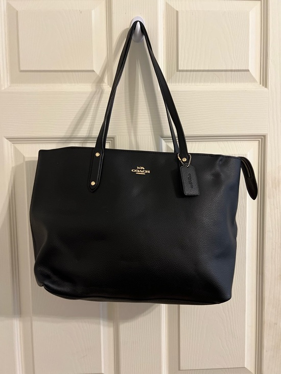 Coach Handbags - Coach Central Zip Leather Tote Bag Fits 13" Laptop Black 69424